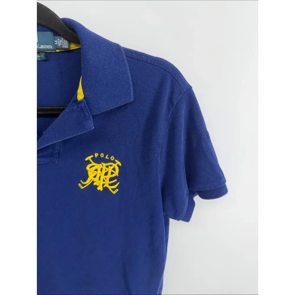 Polo Ralph Lauren Custom Fit big logo embroidered short sleeve polo shirt sz M